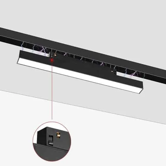 Afbeelding van de montage van een magnetische rail