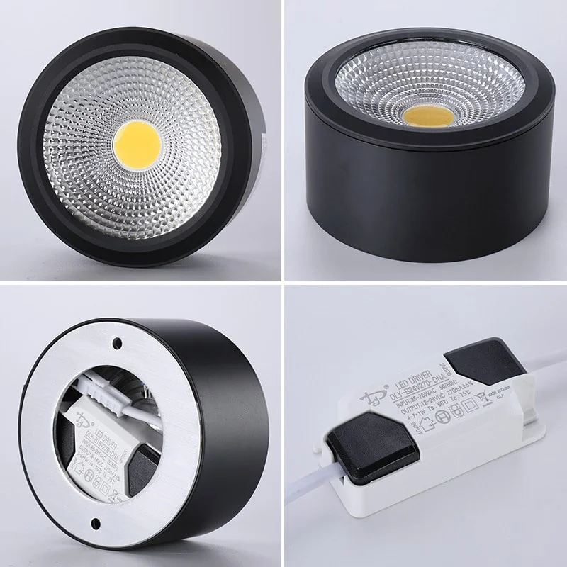 Siyah sıva üstü downlight