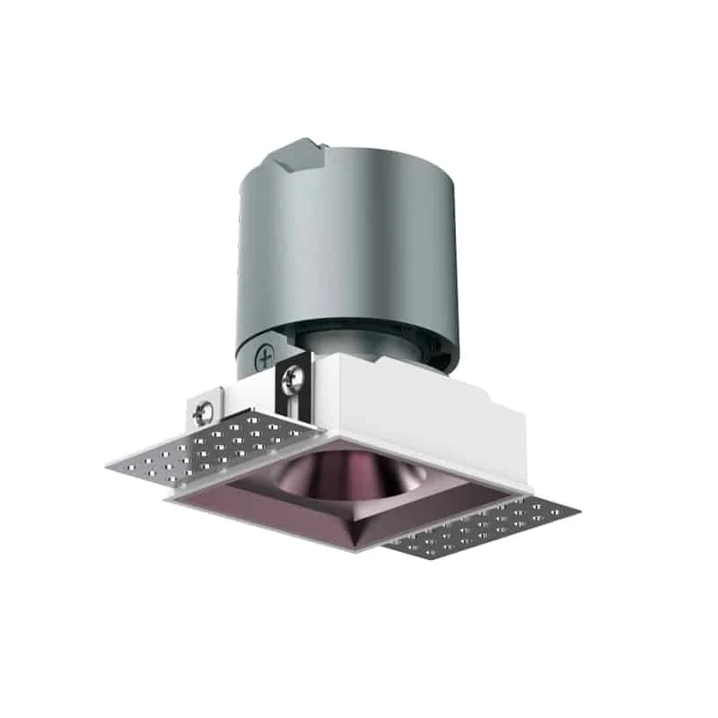 Çerçevesiz kare LED downlight — tek veya çift spot