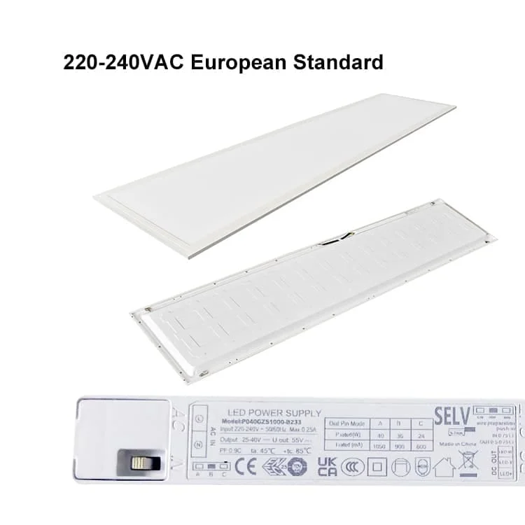 Renk sıcaklığı seçilebilir 4 × 1 LED panel
