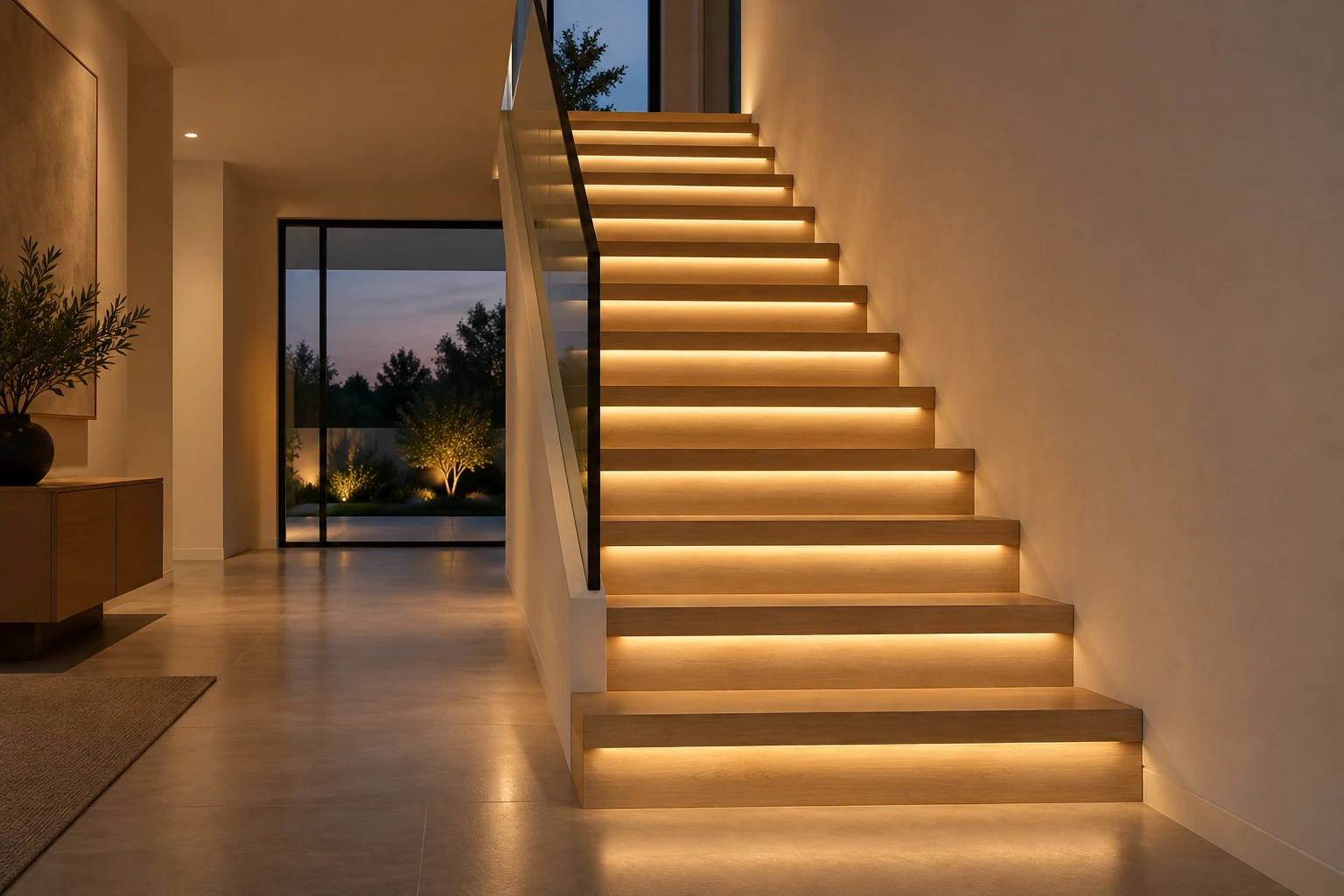 architectural staircase led tread lighting