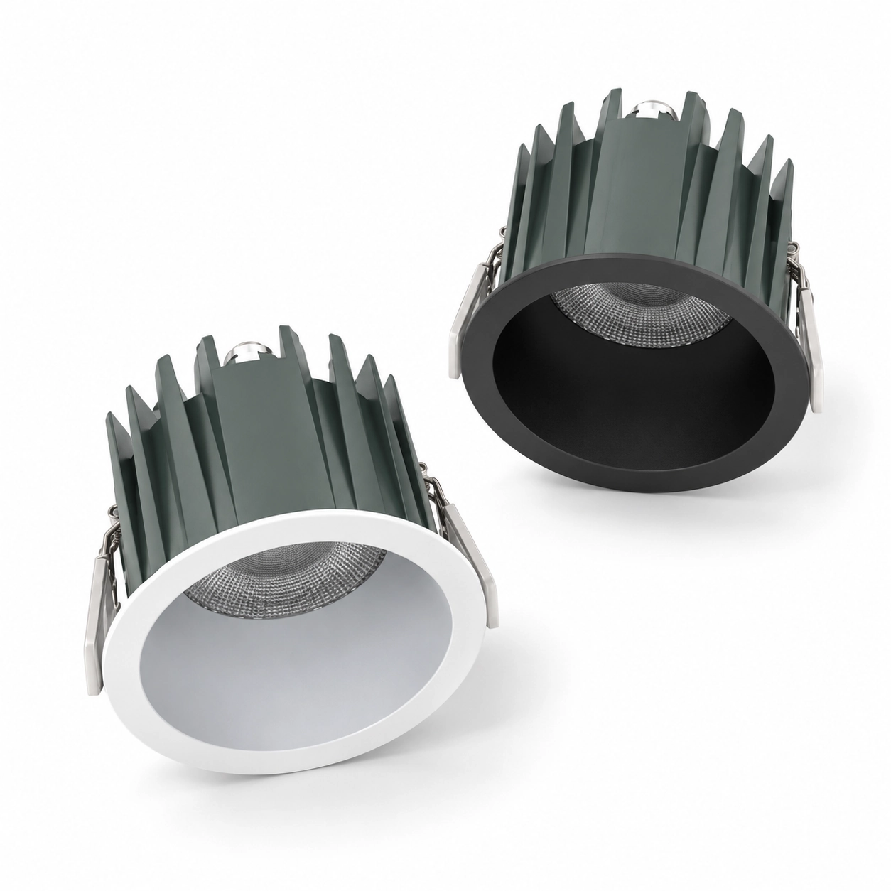 Inbouwdownlight met lens met hoge lichtdoorlaatbaarheid