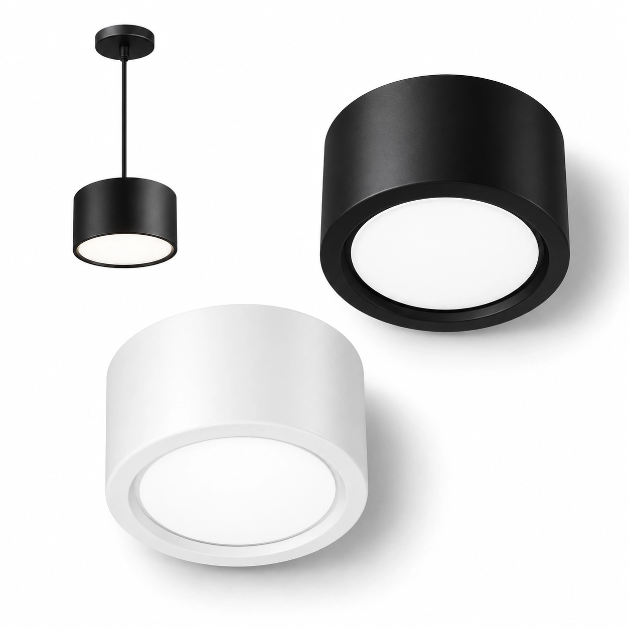 Opbouwdownlight met noodverlichtingsoptie
