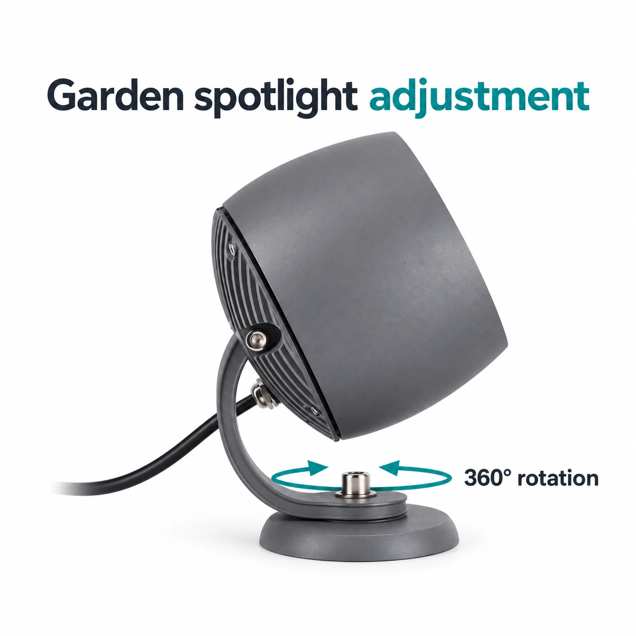 garden spotlight horizontal base rotation