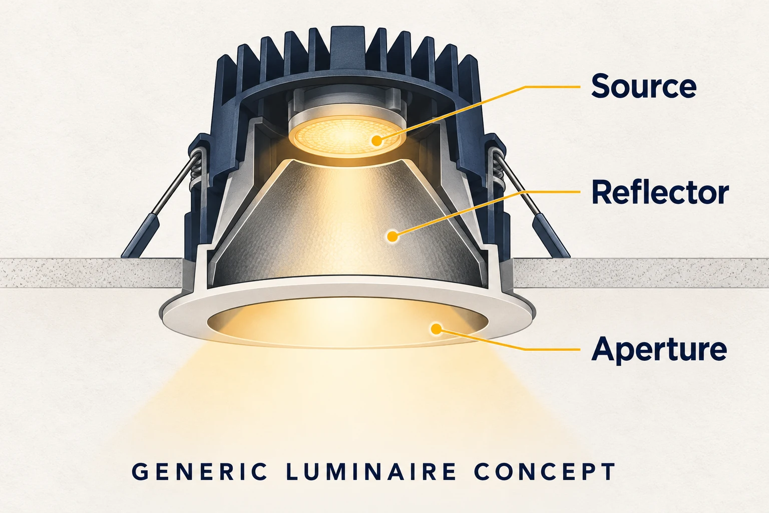 generic reflector downlight optical concept