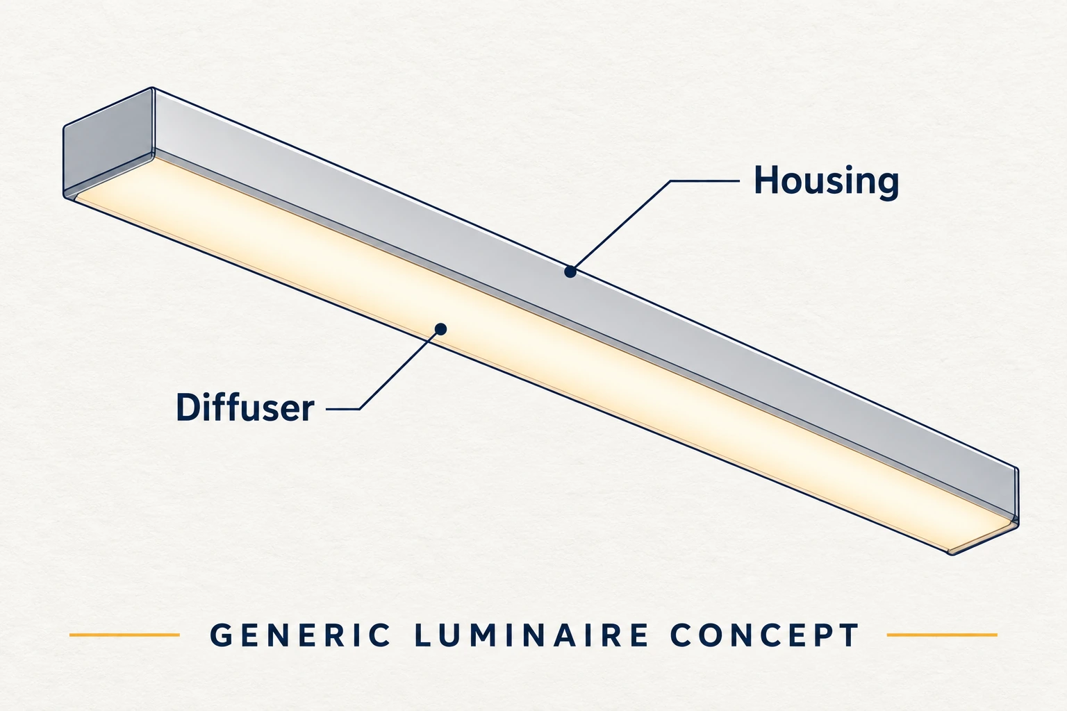 generic slim linear led batten concept