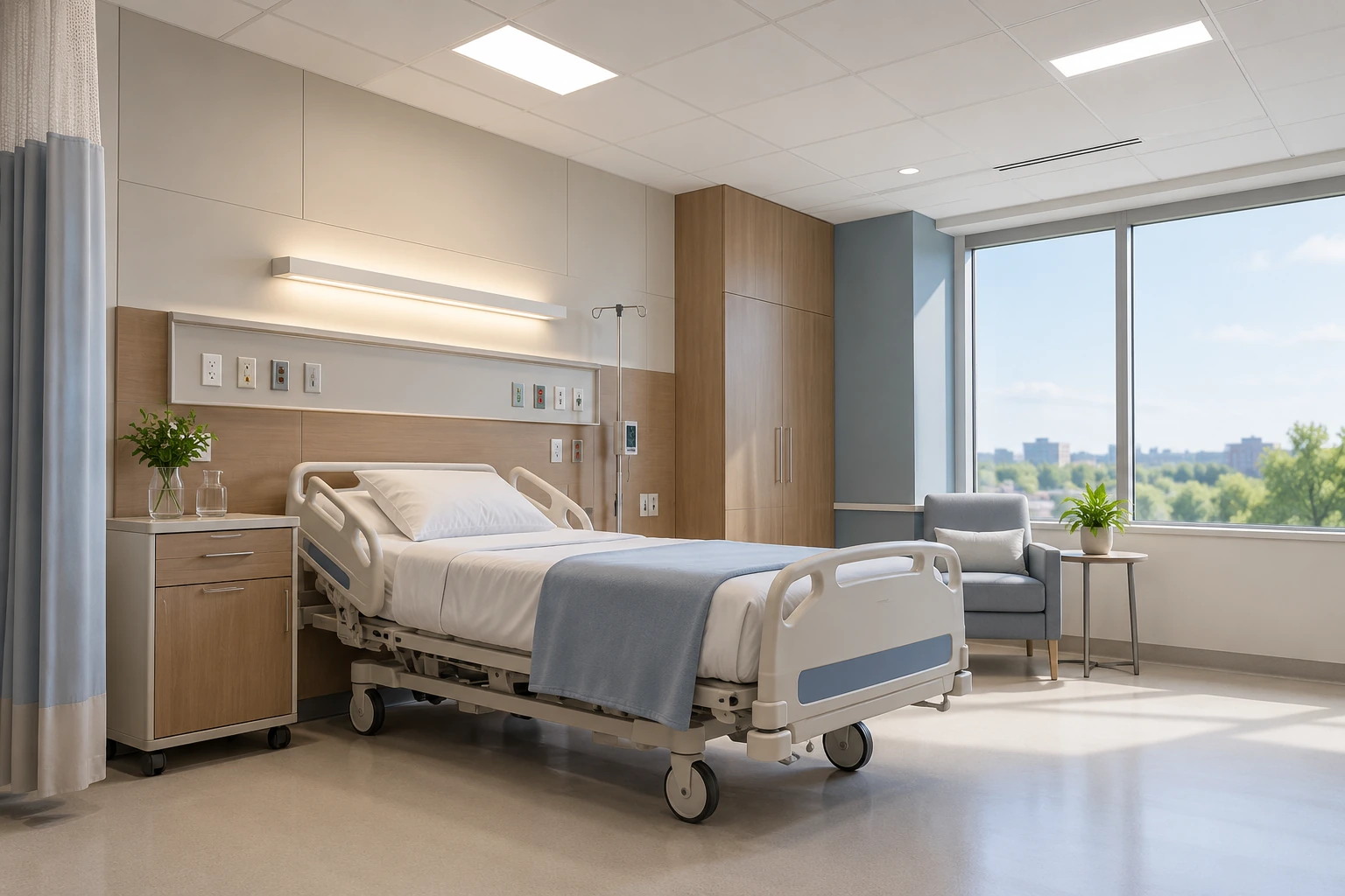 hospital patient room led ceiling lighting