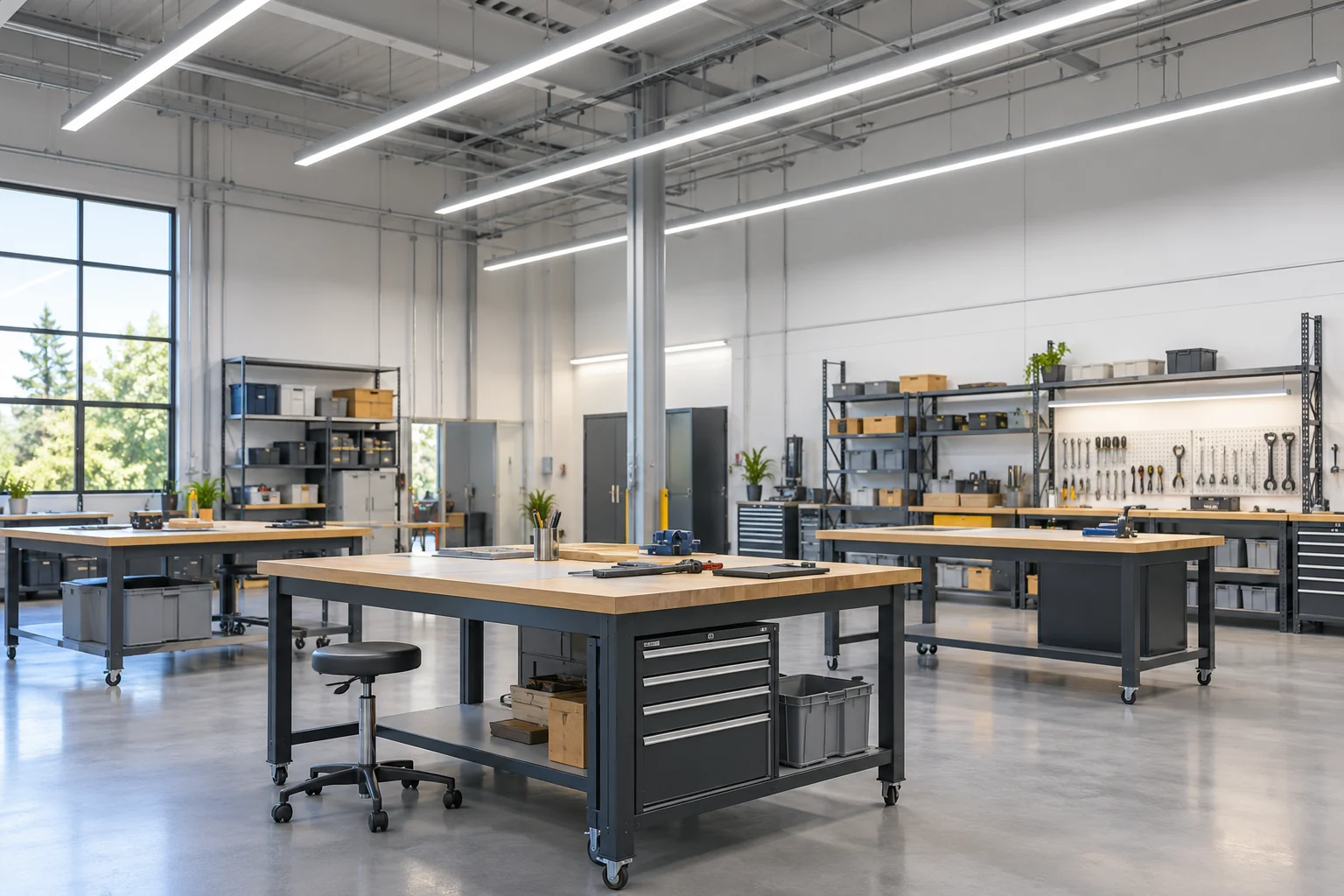 industrial workshop sealed linear led lighting