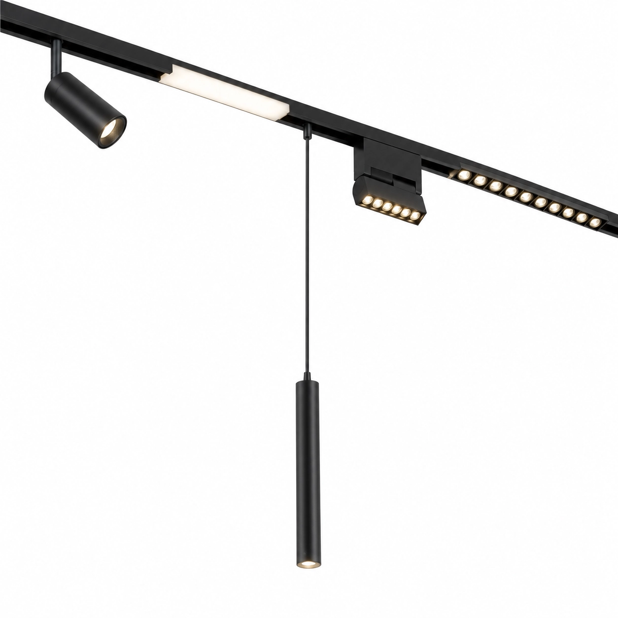 magnetic track with five light types and single pendant