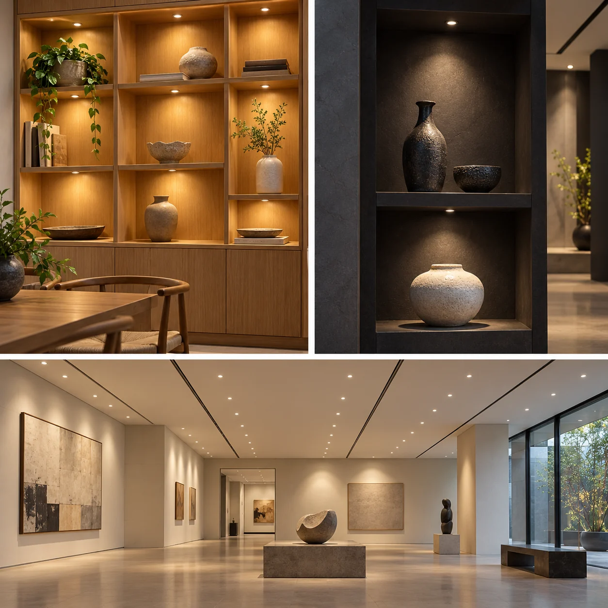 mini downlight shelf niche ceiling installations