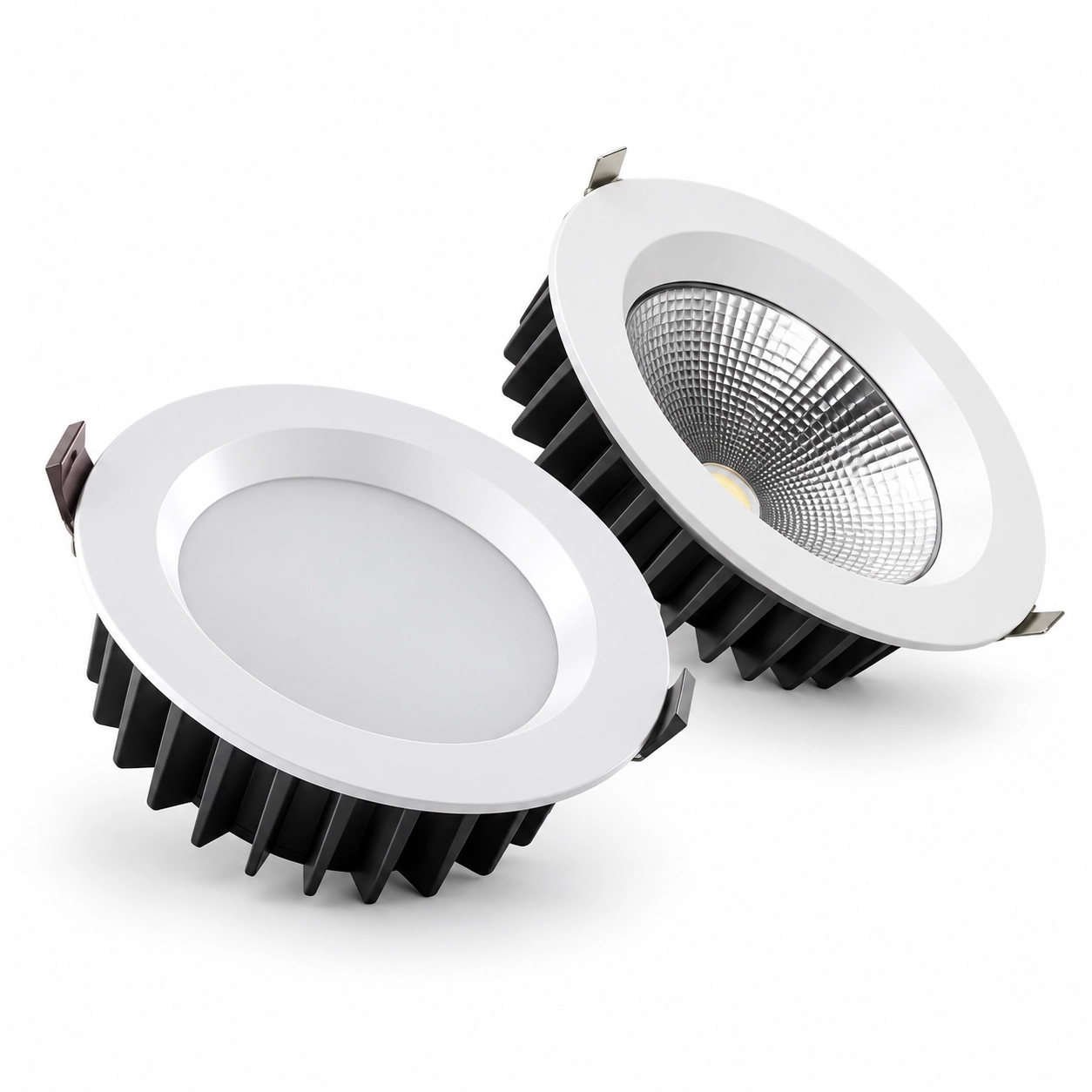 Downlight met grote diameter en COB- of SMD-lichtbron