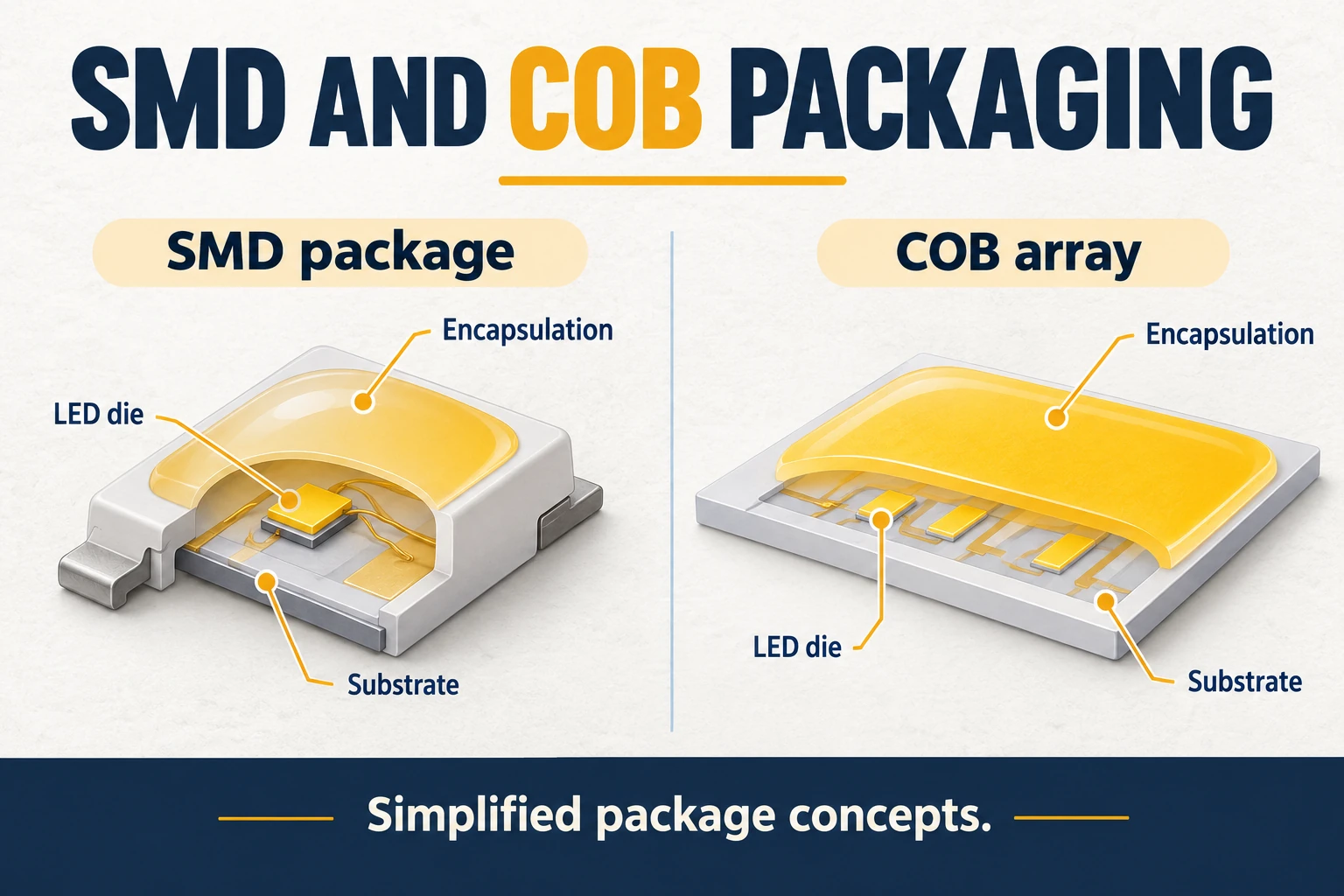 smd and cob package structure