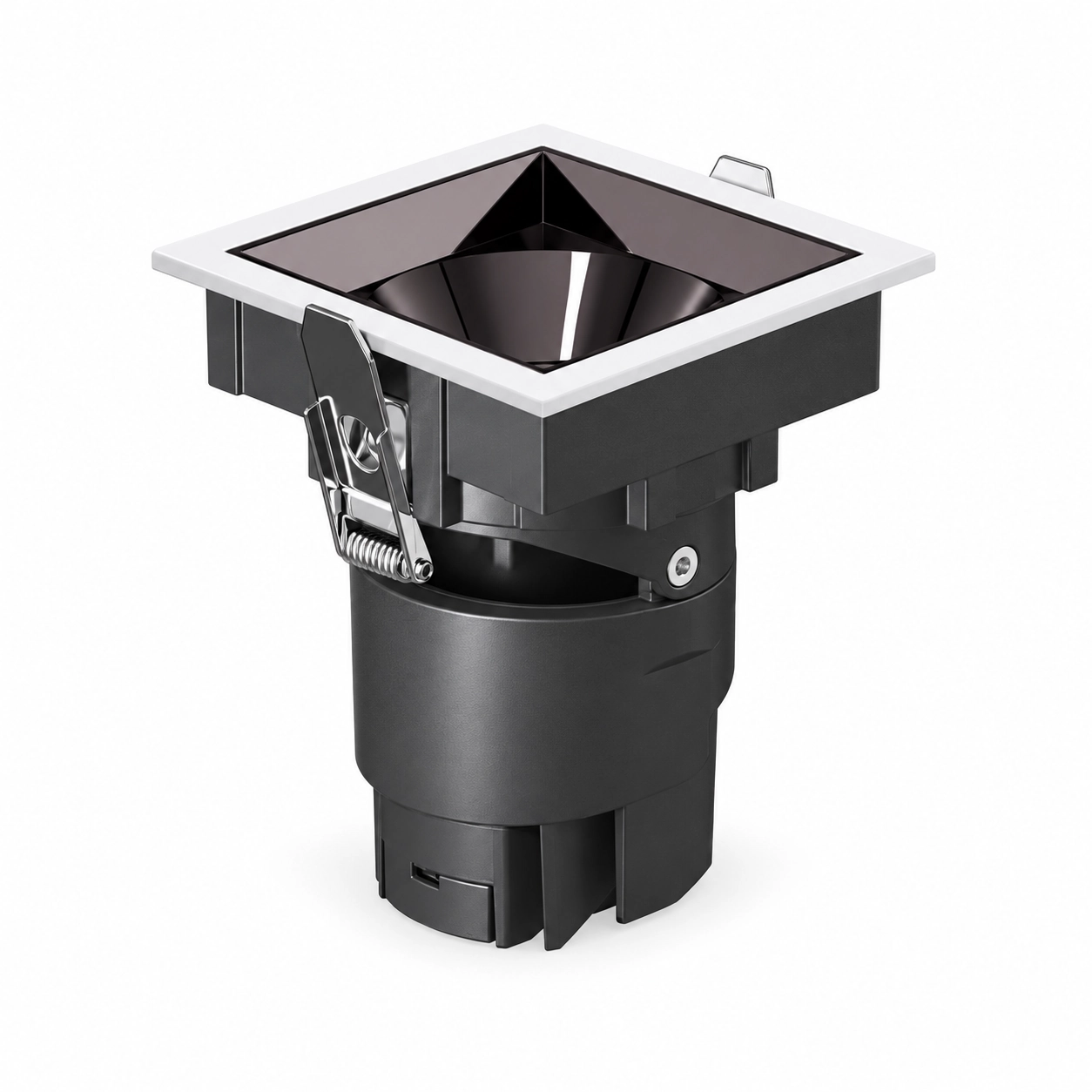 square dark reflector recessed downlight white studio