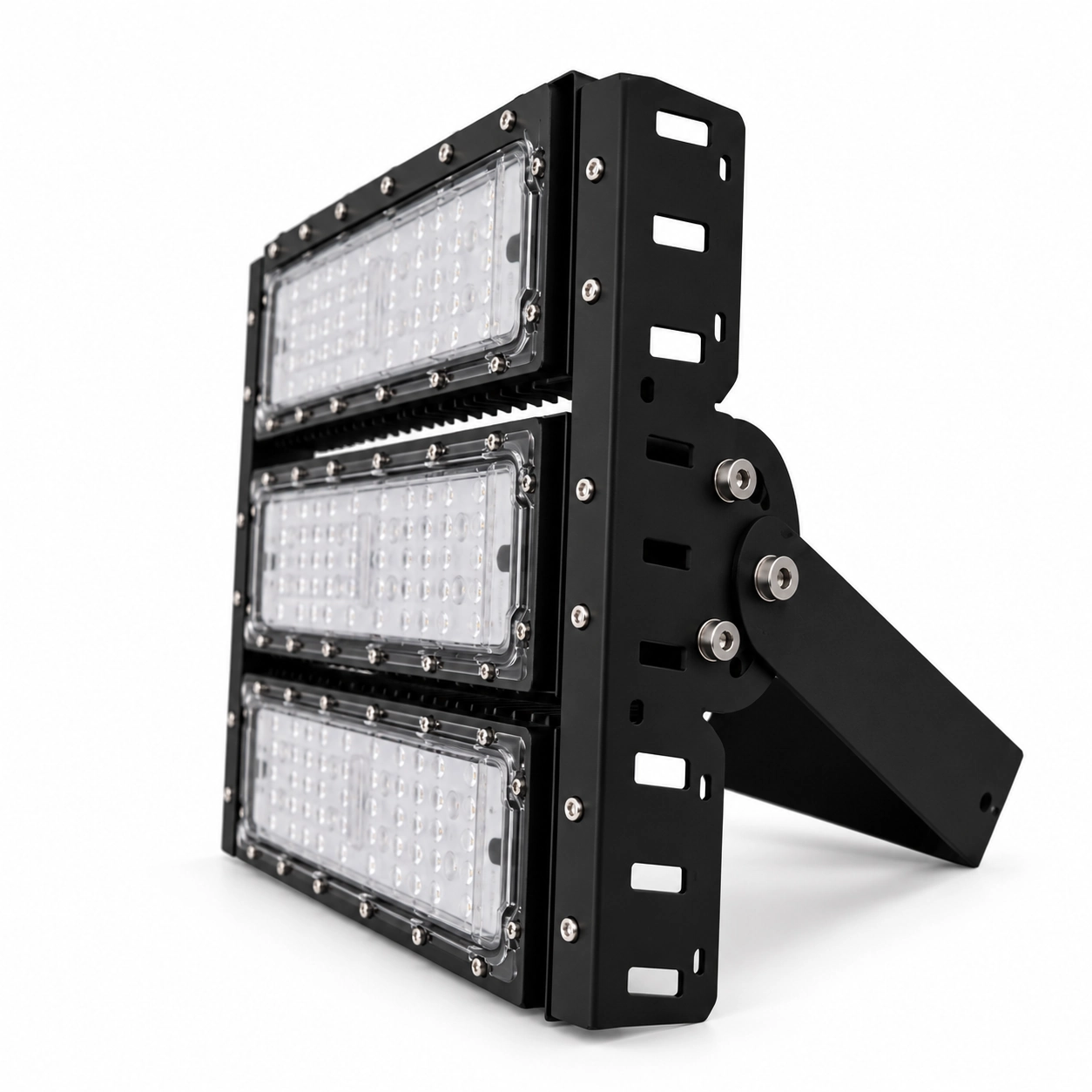 three stacked module floodlight clear optics and adjustable bracket