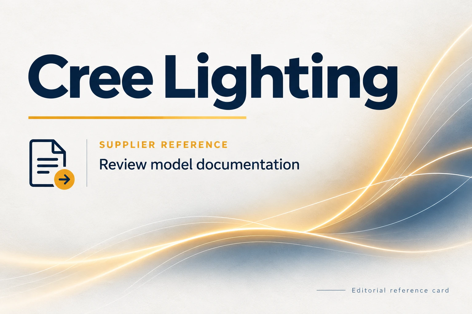 visual identification of cree lighting in a supplier directory