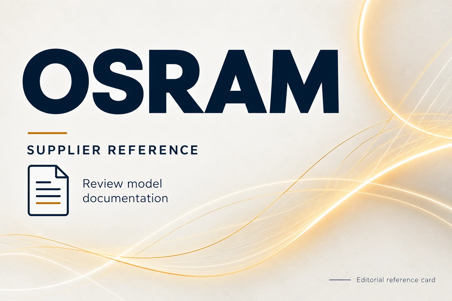 visual identification of osram in a supplier directory