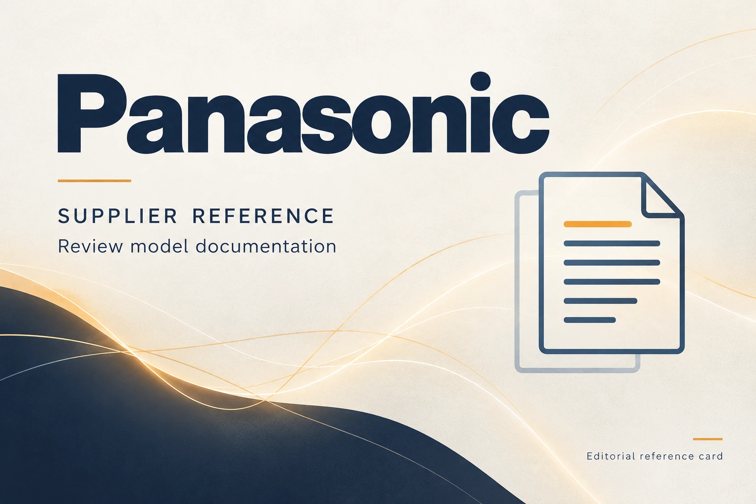 visual identification of panasonic in a supplier directory