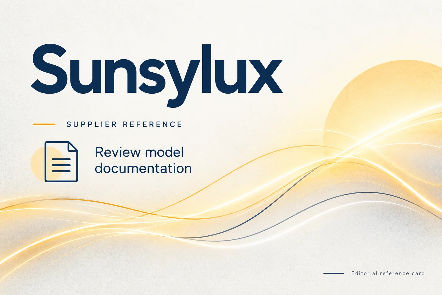 visual identification of sunsylux in a supplier directory
