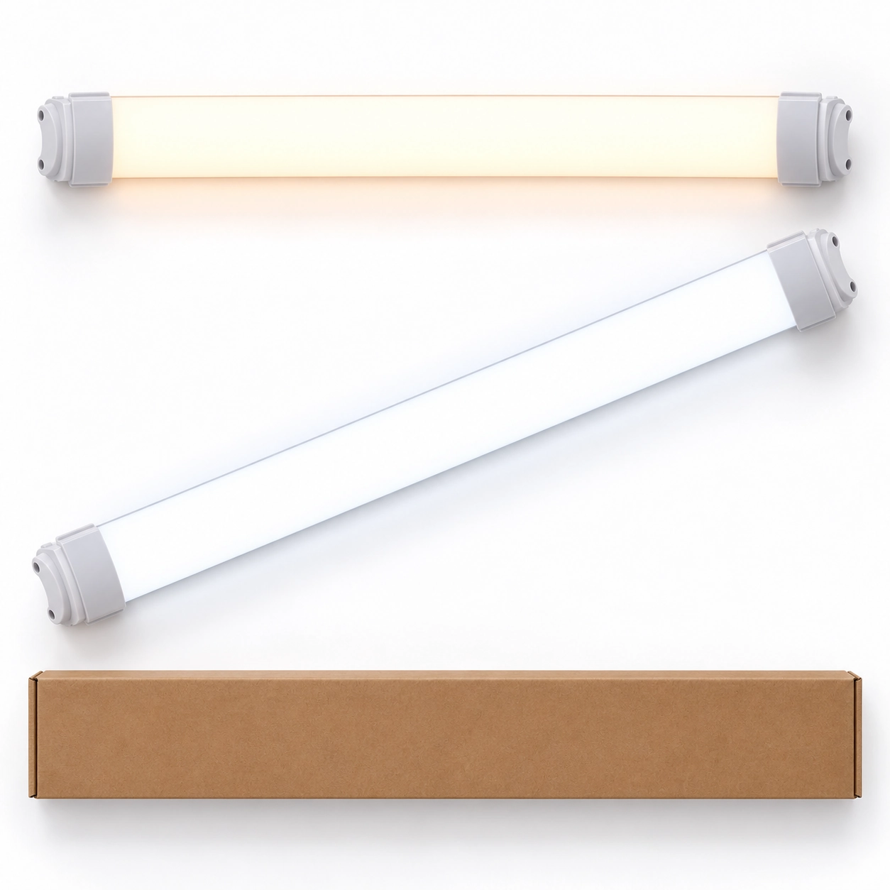 warm cool linear battens carton white studio