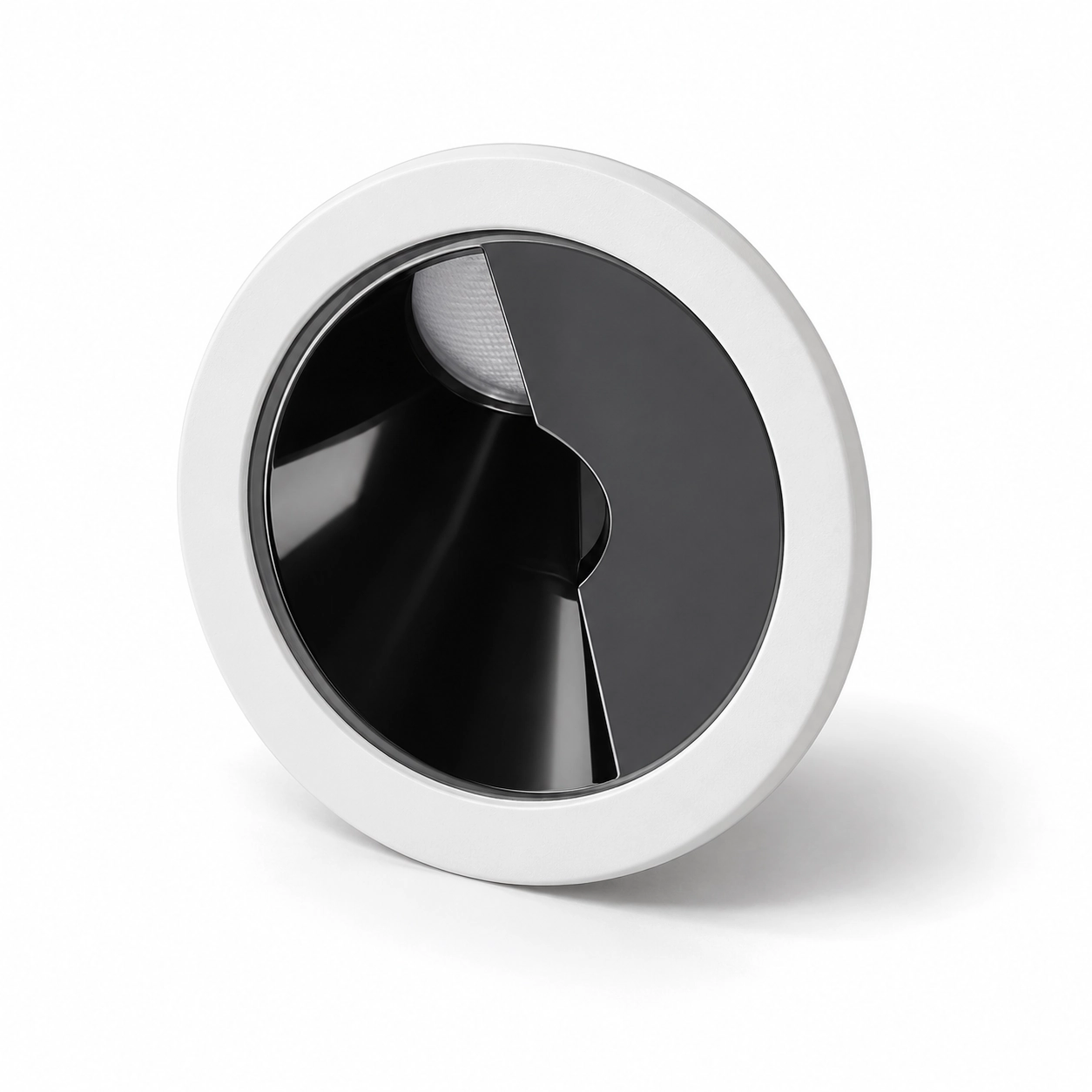 Downlight met asymmetrische lichtverdeling voor wanden