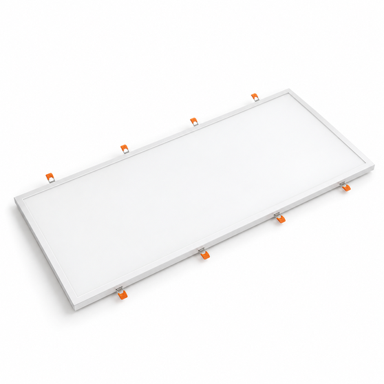 wide led panel eight orange spring clips white studio